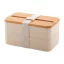 Caserola pranz, Everestus, 18SEP2388, 700 ml, 183x105x96 mm, Polipropilena, Bambus, Natur