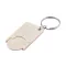 Breloc trolley coin, Everestus, 42FEB230784, 28x51x4 mm, Paie, ABS, Natur