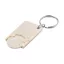 Breloc trolley coin, Everestus, 42FEB230784, 28x51x4 mm, Paie, ABS, Natur