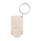 Breloc trolley coin, Everestus, 42FEB230784, 28x51x4 mm, Paie, ABS, Natur
