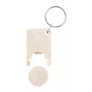Breloc trolley coin, Everestus, 42FEB230784, 28x51x4 mm, Paie, ABS, Natur