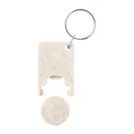   Breloc trolley coin, Everestus, 42FEB230784, 28x51x4 mm, Paie, ABS, Natur