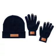   Set caciula si manusi, Everestus, 42FEB230241, universala, Unisex, Acril, Poliuretan, Albastru Dark