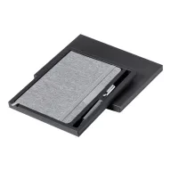   Agenda + Pix, Everestus, 42FEB231503, A5, Dictando, Coperta standard, 100 file, 195x235x14 mm, Poliester, Metal, Gri