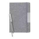 Agenda + Pix, Everestus, 42FEB231503, A5, Dictando, Coperta standard, 100 file, 195x235x14 mm, Poliester, Metal, Gri