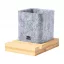 Suport de pixuri si de telefon, Everestus, 42FEB230818, 117x92x85 mm, Bambus, Pasla, Natur, Gri