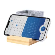   Suport de pixuri si de telefon, Everestus, 42FEB230818, 117x92x85 mm, Bambus, Pasla, Natur, Gri
