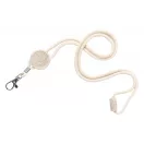 Lanyard, Everestus, 42FEB230203, 32x500 mm, Bumbac, Metal, Natur