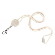   Lanyard, Everestus, 42FEB230203, 32x500 mm, Bumbac, Metal, Natur