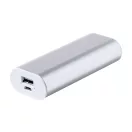 Powerbank, Everestus, 42FEB230569, 2200 mAh, 41x95 mm, Aluminiu, Argintiu
