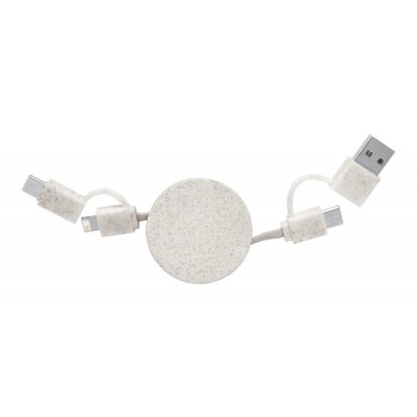 Cablu de incarcare usb, Everestus, 42FEB230381, 800x41x15 mm, Paie, Natur