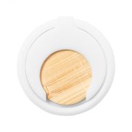   Suport adeziv pentru telefon, Everestus, 42FEB231517, Ø43x5 mm, ABS, Bambus, Alb