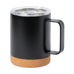   Cana termos, Everestus, 42FEB232424, 330 ml, Ø88x123 mm, Otel, Pluta, Negru