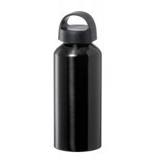   Sticla de apa bidon sport, Everestus, 42FEB230927, 500 ml, Ø67x210 mm, Aluminiu, Plastic, Negru