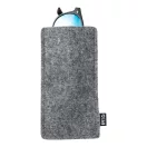 Etui pentru ochelari de soare, Everestus, 42FEB230119, 95x180 mm, Pasla, Gri