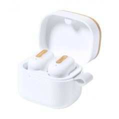   Casti audio In ear, Wireless, 2401E18181, Everestus, 41x35x33 mm, ABS, Bambus, Alb, Natur