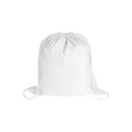   Saculet cu snur tip rucsac, 340×410 mm, Everestus, 20FEB5648, Bumbac, Alb