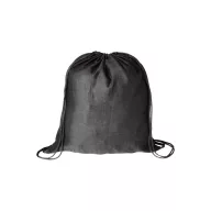   Saculet cu snur tip rucsac, 340×410 mm, Everestus, 20FEB5644, Bumbac, Negru
