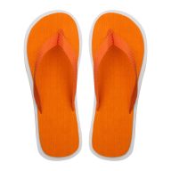   Slapi de plaja, unisex, 42-44, Everestus, 20FEB8082, EVA, Poliester, Portocaliu, Alb