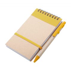   Agenda, 90×146×8 mm, Everestus, 20FEB10167, Hartie reciclata, Galben, Natur