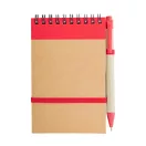 Agenda, 90×146×8 mm, Everestus, 20FEB10166, Hartie reciclata, Rosu, Natur