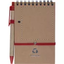 Agenda, 90×146×8 mm, Everestus, 20FEB10166, Hartie reciclata, Rosu, Natur