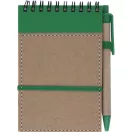 Agenda, 90×146×8 mm, Everestus, 20FEB10165, Hartie reciclata, Verde, Natur