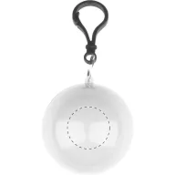   Poncho breloc, unisex, marime universala adulti, ø63 mm, Everestus, 20FEB5229, Plastic LDPE, Alb