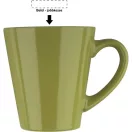 Cana, 350 ml, ø90×105 mm, Everestus, 20FEB4921, Ceramica, Verde