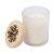 Lumanare parfumata vanilie cu design de Craciun, 2401E17481, Everestus, ø70x103 mm, Ceara, Lemn, Alb
