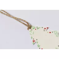   Ornament de Craciun cu forma de bradut, 2401E16867, Everestus, 80x65 mm, Hartie, Natur