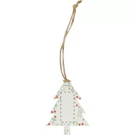   Ornament de Craciun cu forma de bradut, 2401E16867, Everestus, 80x65 mm, Hartie, Natur