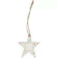   Ornament de Craciun cu forma de stea, 2401E16868, Everestus, 80x80 mm, Hartie, Natur