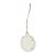 Ornament de Craciun cu forma de glob, 2401E16866, Everestus, 80x70 mm, Hartie, Natur