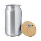 Cana de voiaj 430 ml, 2401E16791, Everestus, ø73x128 mm, Aluminiu, Bambus, Argintiu
