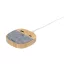 Incarcator wireless 15 W, 2401E17077, Everestus, 90x16x90 mm, Bambus, Pasla, Gri inchis