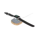 Incarcator wireless 15 W, 2401E17077, Everestus, 90x16x90 mm, Bambus, Pasla, Gri inchis