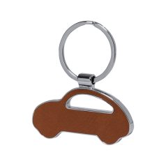   Breloc cu forma de masina, 2401E17147, Everestus, 56x25x4 mm, Piele ecologica, Metal, Maro