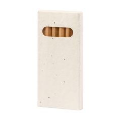   Set 6 creioane colorate, 2410E22205, Everestus, 45 x 90 x 8 mm, Lemn, Natur