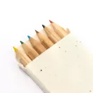 Set 6 creioane colorate, 2410E22205, Everestus, 45 x 90 x 8 mm, Lemn, Natur