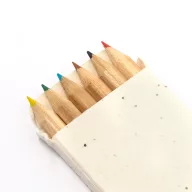   Set 6 creioane colorate, 2410E22205, Everestus, 45 x 90 x 8 mm, Lemn, Natur