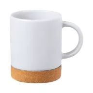   Cana 350 ml, 2402E18424, Everestus, ø82x102 mm, Ceramica, Pluta, Alb