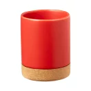 Cana 350 ml, 2402E18423, Everestus, ø82x102 mm, Ceramica, Pluta, Rosu