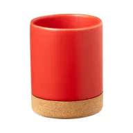   Cana 350 ml, 2402E18423, Everestus, ø82x102 mm, Ceramica, Pluta, Rosu