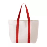   Geanta de plaja, 2402E18650, Everestus, 380x530x170 mm, Bumbac, Rosu