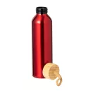 Sticla de apa 600 ml, 2402E18498, Everestus, ø66x220 mm, Aluminiu, Bambus, Rosu