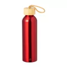 Sticla de apa 600 ml, 2402E18498, Everestus, ø66x220 mm, Aluminiu, Bambus, Rosu