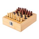 Set 4 accesorii vin cu joc de sah, 2402E18195, Everestus, 148x168x52 mm, Bambus, Otel, Natur