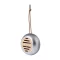 Boxa portabila wireless, 2402E19052, Everestus, ø68x35 mm, Aluminiu, Bambus, Argintiu