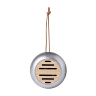   Boxa portabila wireless, 2402E19052, Everestus, ø68x35 mm, Aluminiu, Bambus, Argintiu